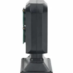 vidaXL Suministros Eléctricos-Enchufe de exterior con estaca 2 vías negro verde 15,5x11x24 cm