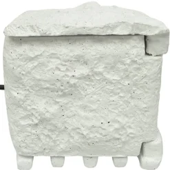 vidaXL Enchufe de jardín 4 ranuras resistente al agua resina Blanco Discount
