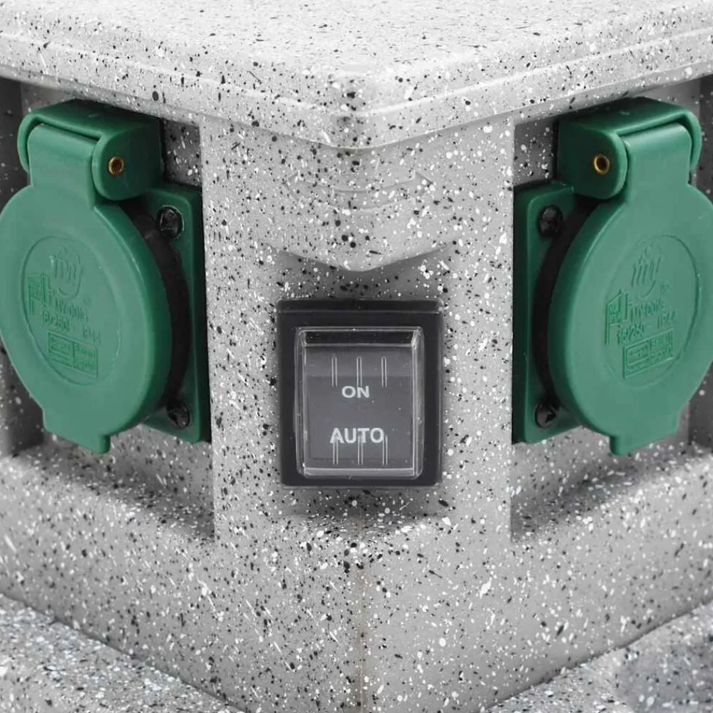 vidaXL Enchufe de jardín con sensor de ocaso plástico Best