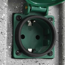 vidaXL Enchufe de jardín con sensor de ocaso plástico Best