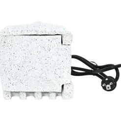 vidaXL Enchufe de jardín de piedra sintética con temporizador Blanco Outlet