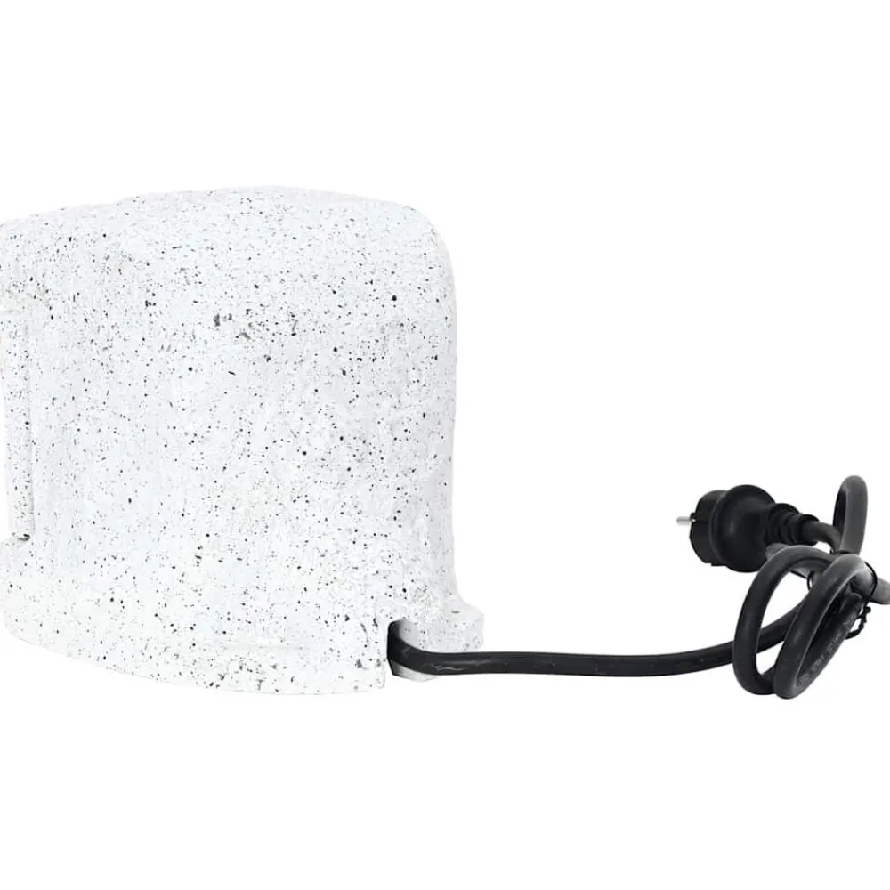 vidaXL Enchufe de jardín de piedra sintética con temporizador Blanco Outlet