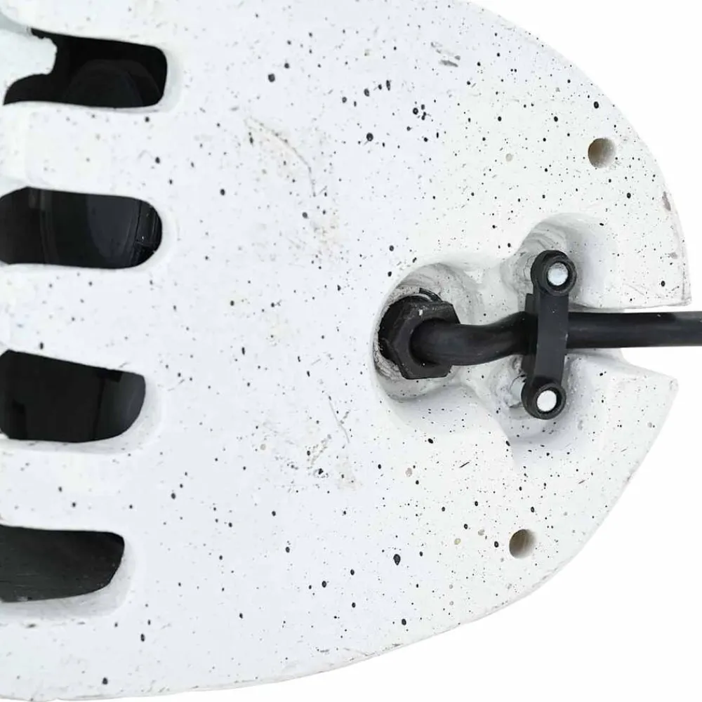 vidaXL Enchufe de jardín de piedra sintética con temporizador Blanco Outlet