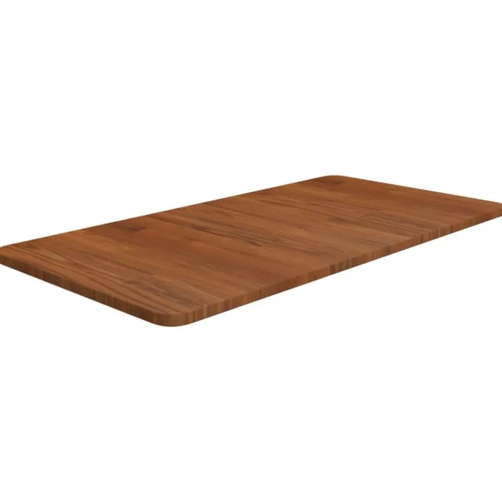 vidaXL Encimera baño madera maciza tratada marrón oscuro 80x40x1,5 cm Marrón oscuro Hot
