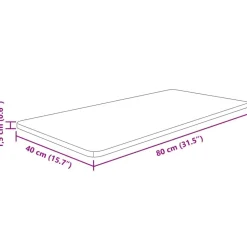 vidaXL Encimera baño madera maciza tratada marrón oscuro 80x40x1,5 cm Marrón oscuro Hot