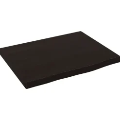 vidaXL Materiales De Construcción-Encimera baño madera maciza tratada marrón oscuro 40x30x2 cm