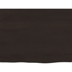 vidaXL Materiales De Construcción-Encimera baño madera maciza tratada marrón oscuro 40x30x2 cm