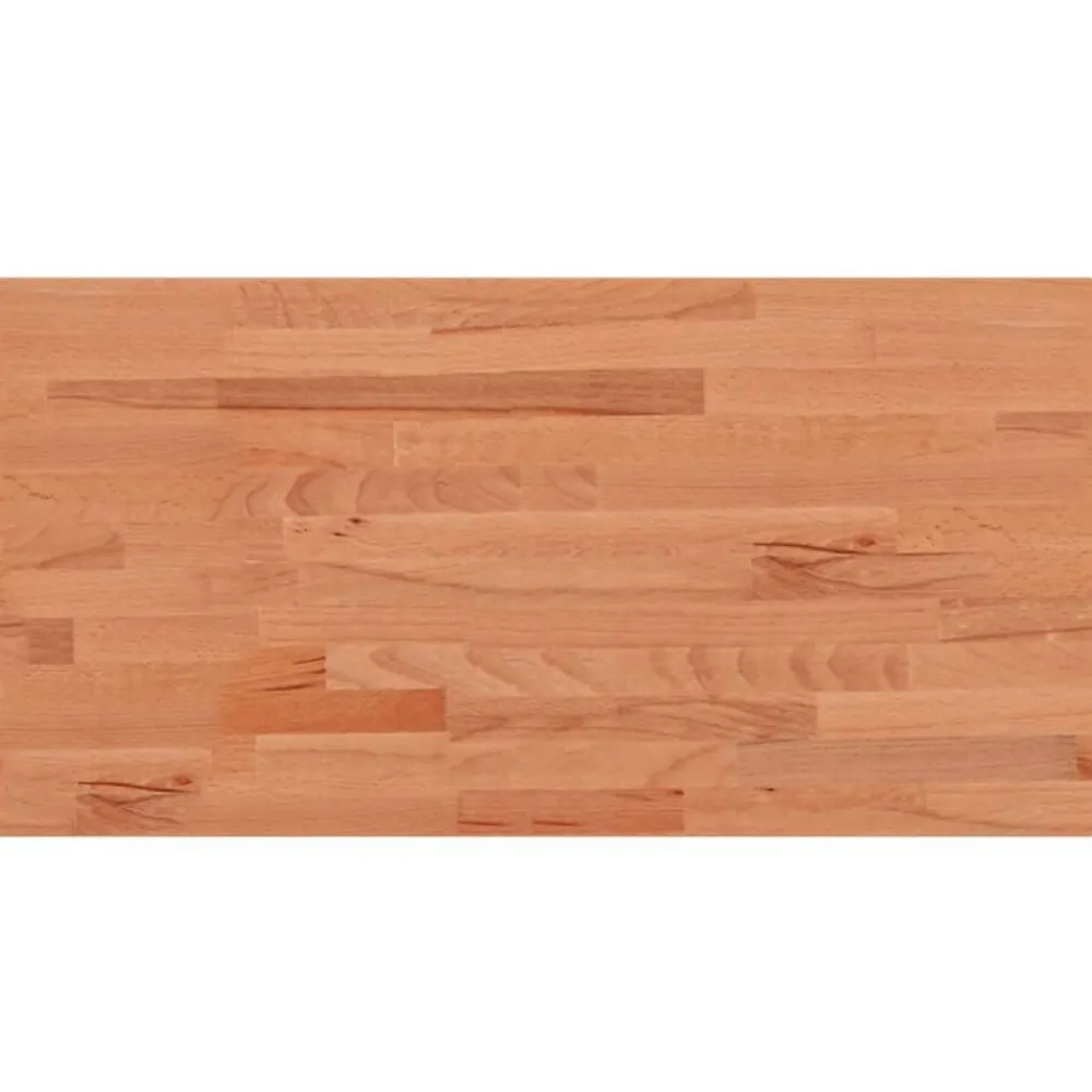 vidaXL Encimera de baño madera maciza de haya 100x50x1,5 cm Marrón Clearance