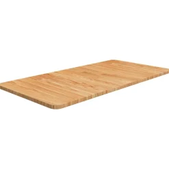 vidaXL Materiales De Construcción-Encimera de baño marrón claro madera maciza tratada 80x40x1,5cm