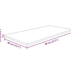 vidaXL Materiales De Construcción-Encimera de baño marrón claro madera maciza tratada 80x40x1,5cm