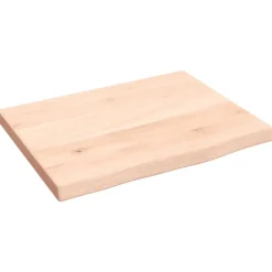 vidaXL Encimera de baño madera maciza sin tratar 40x30x2 cm Natural New