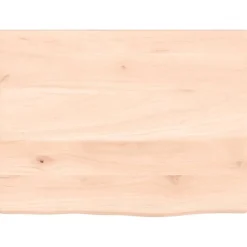 vidaXL Encimera de baño madera maciza sin tratar 40x30x2 cm Natural New