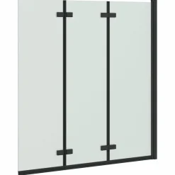 vidaXL Enclosure de Ducha 130 x 138 cm Vidrio ESG y Aluminio Negro New