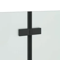 vidaXL Enclosure de Ducha 130 x 138 cm Vidrio ESG y Aluminio Negro New