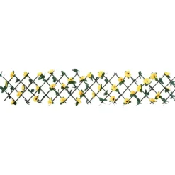 vidaXL Vallas De Jardín-Enrejado valla expansible hiedra artificial amarillo 180x20 cm