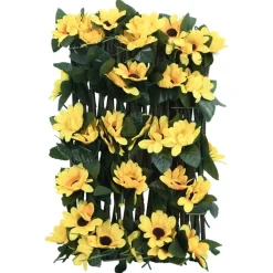 vidaXL Vallas De Jardín-Enrejado valla expansible hiedra artificial amarillo 180x20 cm