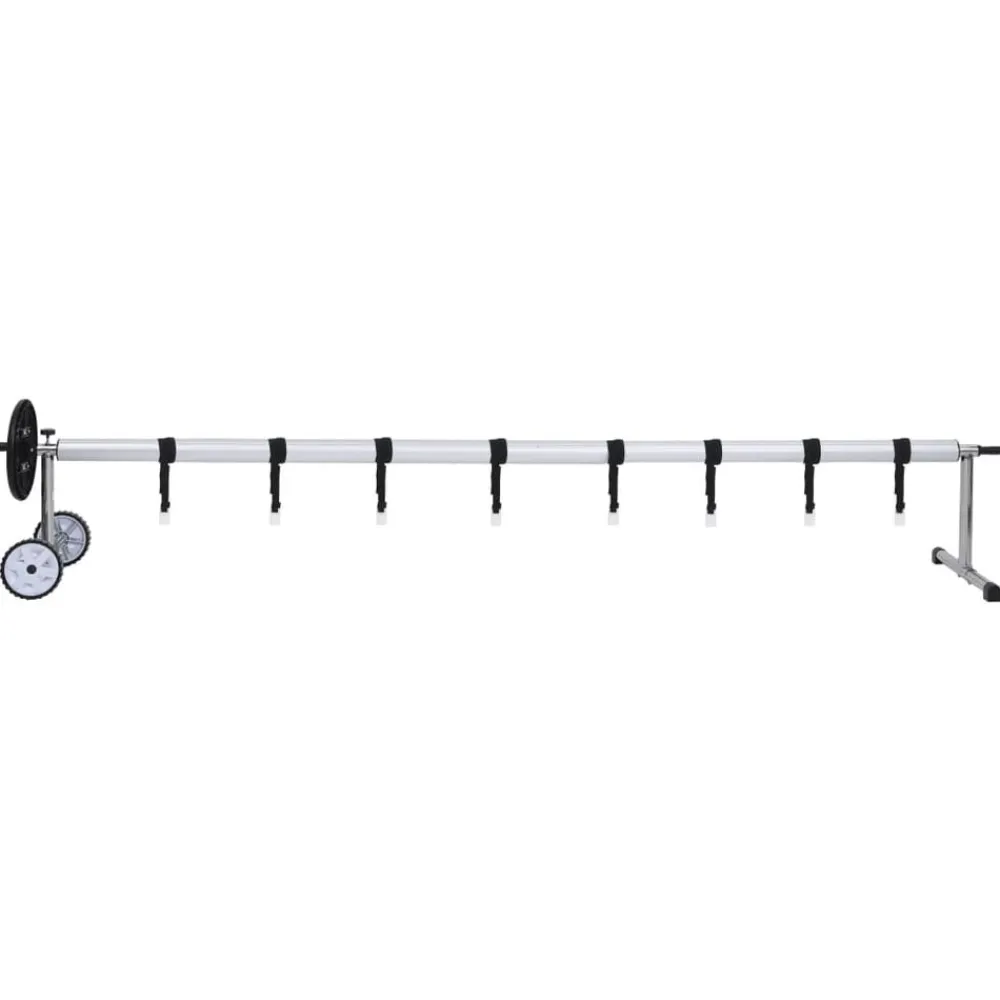 vidaXL Piscina Y Spa-Enrollacobertor para piscinas con base de acero inoxidable