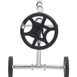 vidaXL Piscina Y Spa-Enrollacobertor para piscinas con base de acero inoxidable