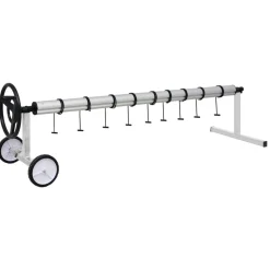 vidaXL Piscina Y Spa-Enrollacobertor para piscinas con base de acero