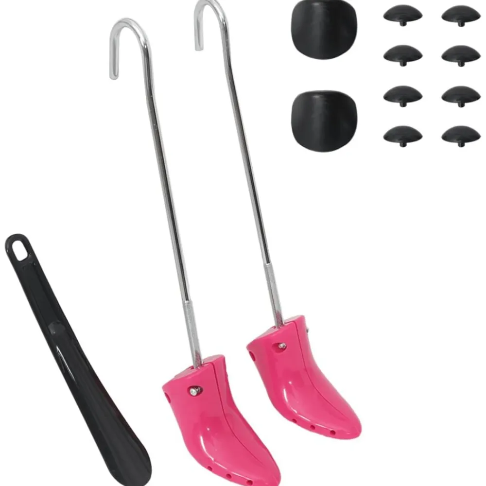 vidaXL Productos Del Hogar-Ensanchadores de botas con horma plástico rosa EU 34-40
