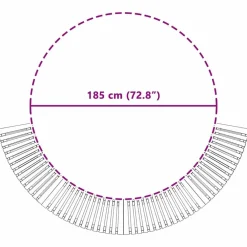 vidaXL Piscina Y Spa-Entorno de Tina de Hidromasaje Semicircular 252 x 112 x 55,5 cm