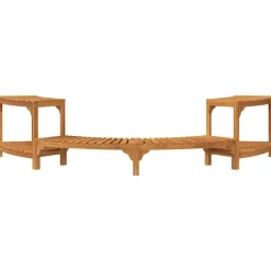 vidaXL Piscina Y Spa-Entorno de Tina de Hidromasaje Semicircular 252 x 112 x 55,5 cm