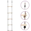 vidaXL Escalera de 5 peldaños madera maciza de pino 210 cm Discount