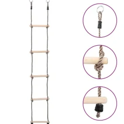 vidaXL Escalera de 5 peldaños madera maciza de pino 210 cm Discount