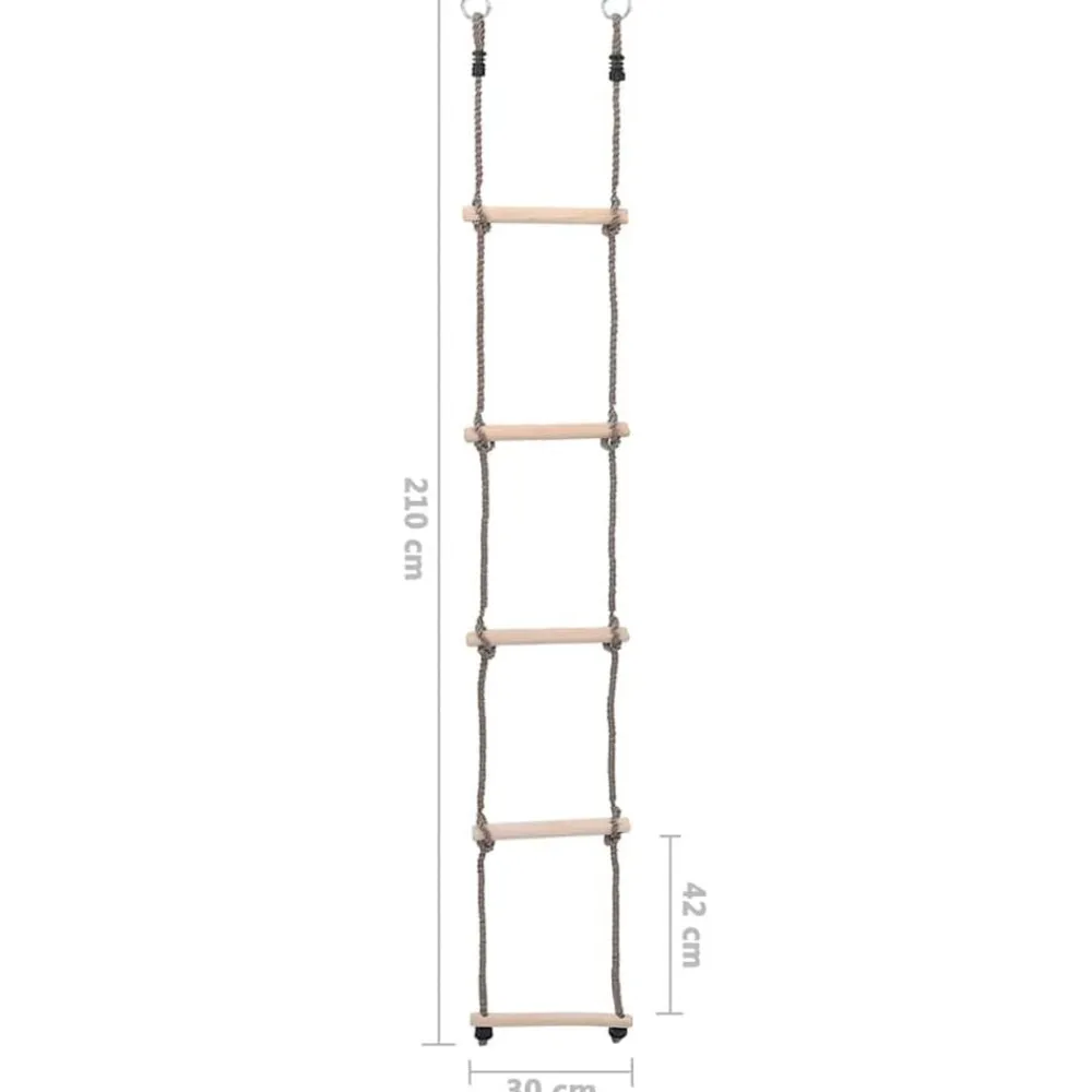 vidaXL Escalera de 5 peldaños madera maciza de pino 210 cm Discount