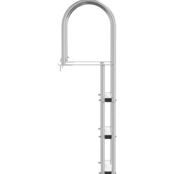 vidaXL Piezas Y Accesorios Para Vehículos-Escalera de muelle de 3 pasos Plateado 45 x 11,5 x 134 cm