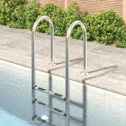 vidaXL Piscina Y Spa-Escalera para piscina acero inoxidable 304 54x38x158 cm