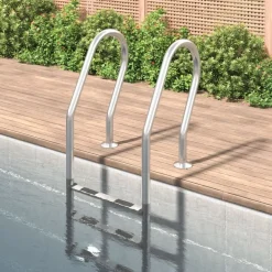 vidaXL Piscina Y Spa-Escalera para piscina acero inoxidable 304 54x38x158 cm