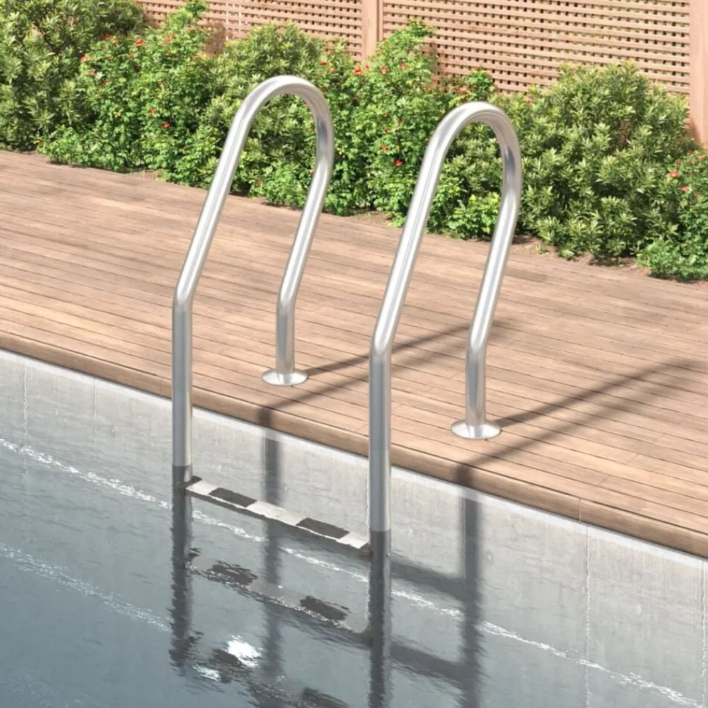 vidaXL Piscina Y Spa-Escalera para piscina acero inoxidable 304 54x38x158 cm