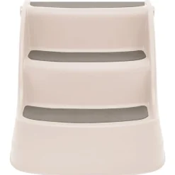 vidaXL Escalera perros plegable 3 peldaños plástico 50x38x38cm Crema Sale