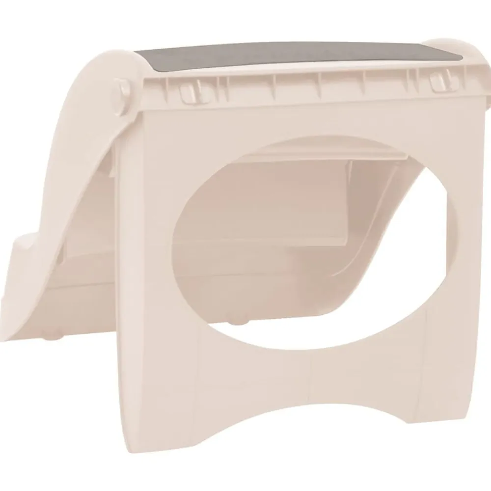 vidaXL Escalera perros plegable 3 peldaños plástico 50x38x38cm Crema Sale