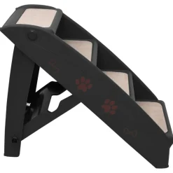 vidaXL Escalera plegable para perros 62x40x49,5 cm Negro Outlet