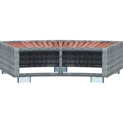 vidaXL Piscina Y Spa-Escalón de bañera de hidromasaje ratán PE 92x45x25 cm
