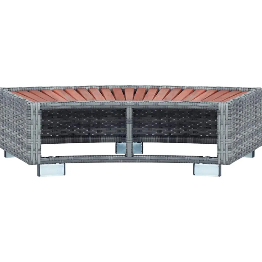 vidaXL Piscina Y Spa-Escalón de bañera de hidromasaje ratán PE 92x45x25 cm