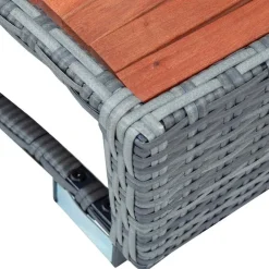 vidaXL Piscina Y Spa-Escalón de bañera de hidromasaje ratán PE 92x45x25 cm