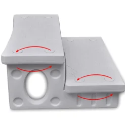 vidaXL Escalones para bañera de hidromasaje Blanco Outlet