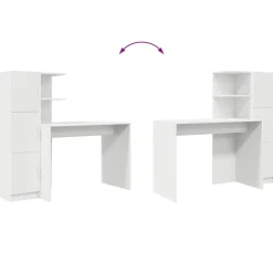 vidaXL Mobiliario De Oficina-Escritorio 2 pcs