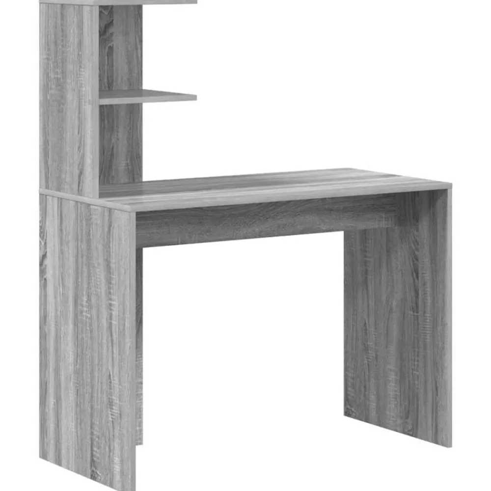 vidaXL Escritorio 2 pcs Gris sonoma Online