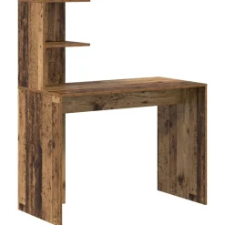 vidaXL Escritorio 2 pcs Madera vieja Madera envejecida Outlet