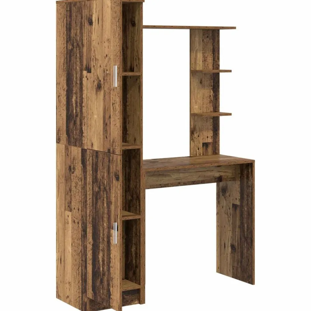 vidaXL Mobiliario De Oficina-Escritorio 2 pcs Madera vieja