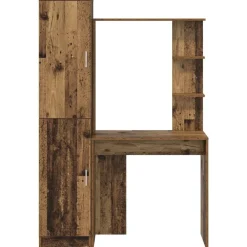 vidaXL Mobiliario De Oficina-Escritorio 2 pcs Madera vieja