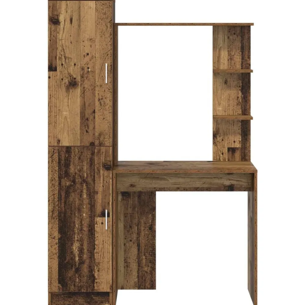 vidaXL Mobiliario De Oficina-Escritorio 2 pcs Madera vieja