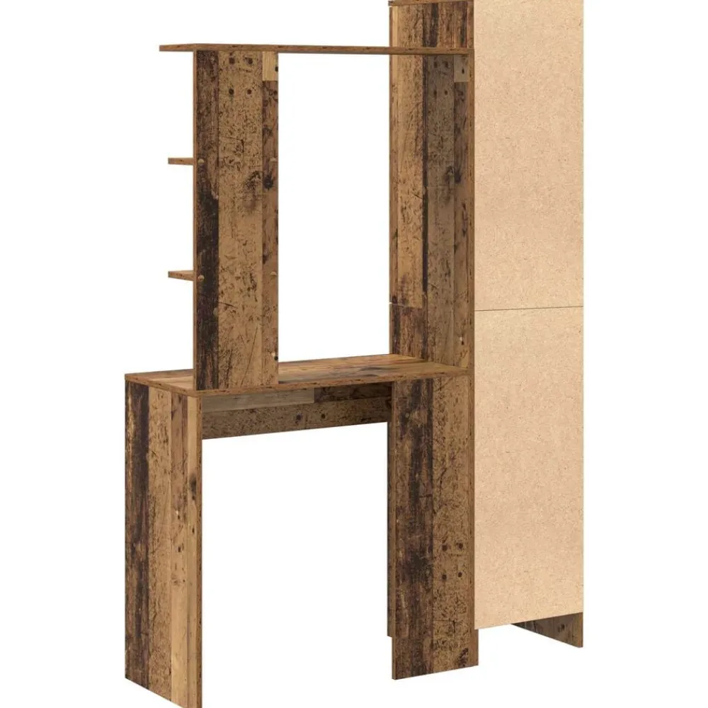 vidaXL Mobiliario De Oficina-Escritorio 2 pcs Madera vieja