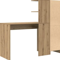 vidaXL Escritorio 2 pcs Roble artesanal Roble artisan New