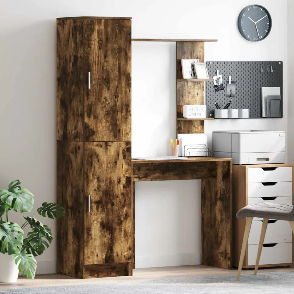 vidaXL Mobiliario De Oficina-Escritorio 2 pcs