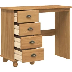 vidaXL Mobiliario De Oficina-Escritorio ASKIM Marrón 95 x 40 x 75 cm Madera de pino macizo